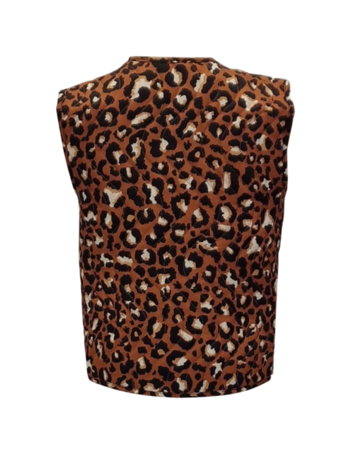 Meisjes gilet Nina - camel/zwart *