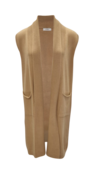 Dames mouwloos vest Silvia - camel