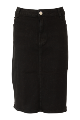 Dames rok Nathalie - denim zwart  *