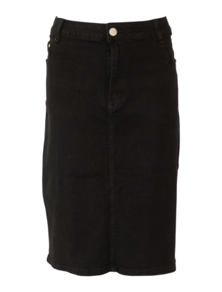 Dames rok Nathalie - denim zwart  *