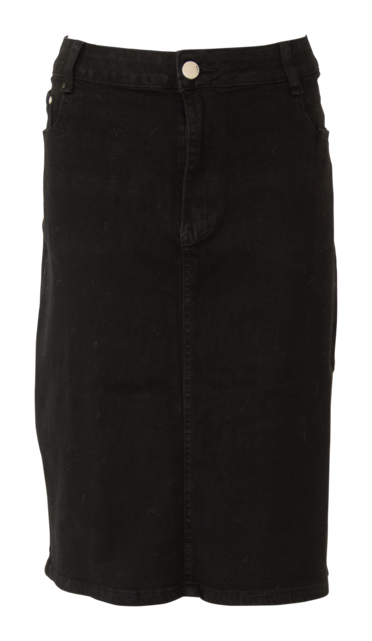 Dames rok Nathalie - denim zwart  *