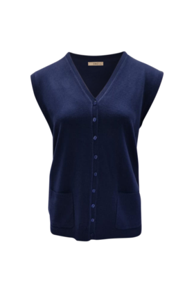 Dames mouwloos vest  Janna - donkerblauw