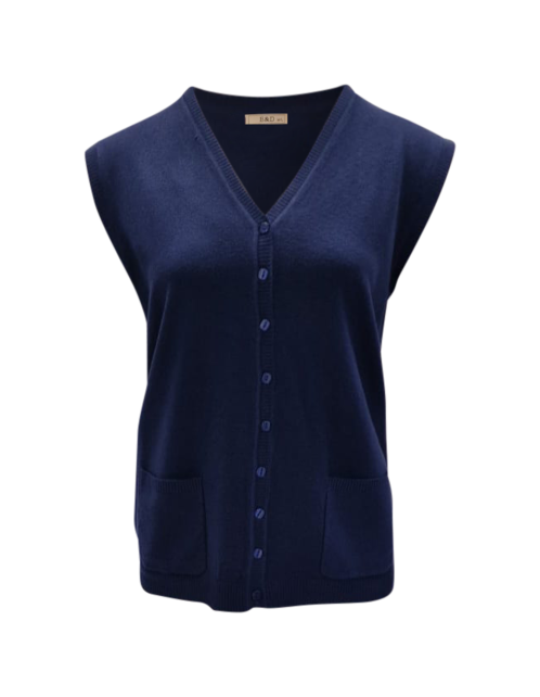 Dames mouwloos vest  Janna - donkerblauw