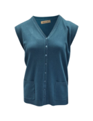 Dames mouwloos vest  Janna - petrol