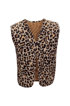 Meisjes gilet Nina - khaki/zwart *