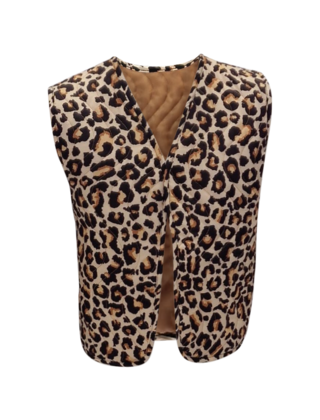 Meisjes gilet Nina - khaki/zwart *