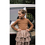 Meisjes rok Roos - panter cognac *