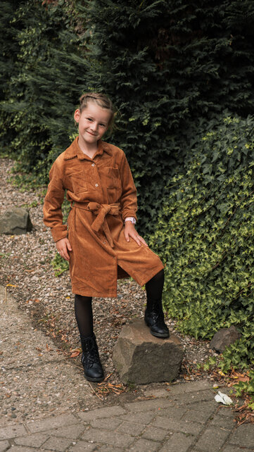 Meisjes jurk Jessica - cognac *