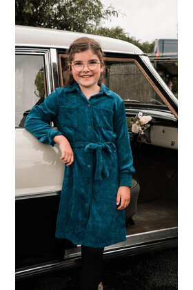 Meisjesjurk Jessica - petrol  *