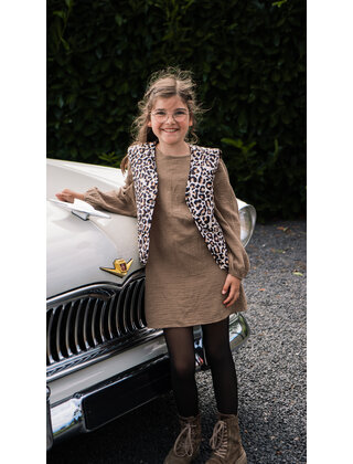 Meisjes jurk Aniek - bruin *