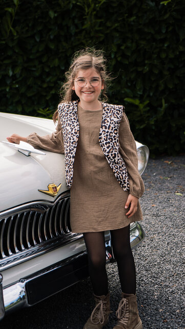 Meisjes jurk Aniek - bruin *