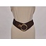 Remo Fashion 2.0 Dames elastische brede taille riem met haaksluiting (groot) - donkerbruin