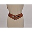 Remo Fashion 2.0 Dames elastische brede taille riem met haaksluiting (klein) - cognac