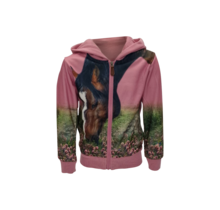 Meisjesvest met paard - roze *