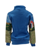 Jongens vest met tractor John deere - blauw  *