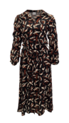 Dames jurk Nadia - zwart/bruin