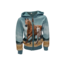Meisjesvest met paard - groen