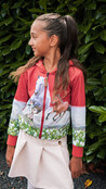 Meisjesvest met paard - rood *