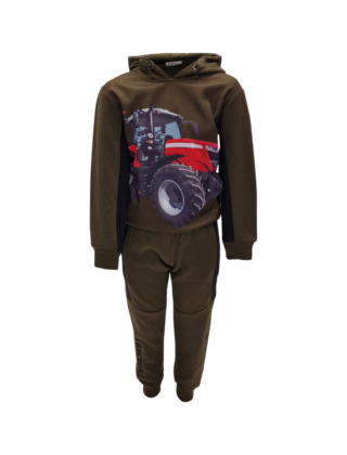 Jongens set lange broek en trui met Massey Ferguson - army green *