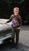 Jongens set lange broek en trui met Massey Ferguson - army green *
