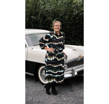 Dames jurk Nadia - zwart/groen