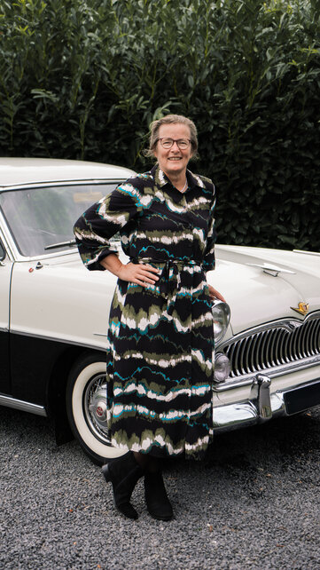 Dames jurk Nadia - zwart/groen