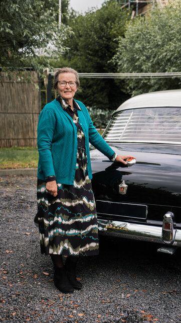 Dames jurk Nadia - zwart/groen