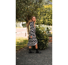 Dames jurk Nadia - zwart/offwhite
