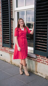Dames  jurk Lize - fuchsia rose  *