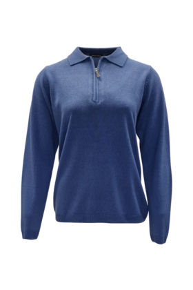 Dames trui Tineke - jeansblauw *