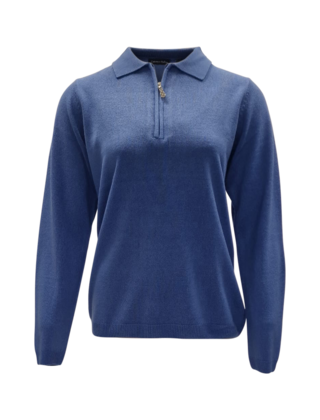 Dames trui Tineke - jeansblauw *