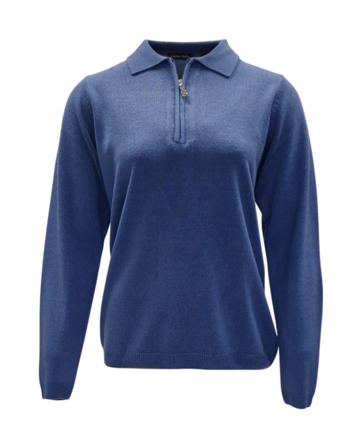 Dames trui Tineke - jeansblauw *