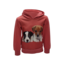Meisjes trui met hondjes en capuchon - rood