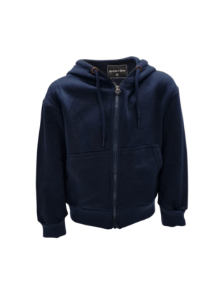 Jongens/meisjes vest met capuchon - donkerblauw *