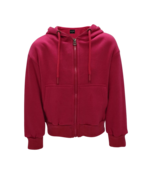 Meisjes vest met capuchon - fuchsia roze *