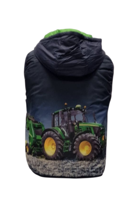 Jongens bodywarmer met John Deere tractor *