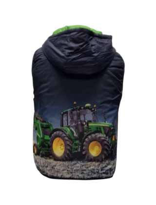 Jongens bodywarmer met John Deere tractor *