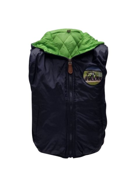 Jongens bodywarmer met John Deere tractor *