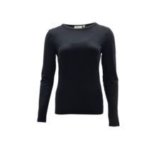 Dames shirt Suus picotrandje lange mouw - zwart