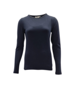 Dames shirt Suus picotrandje lange mouw - marine