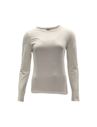 Dames shirt Suus picotrandje lange mouw - offwhite