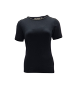 Dames shirt Suus picotrandje korte mouw - zwart