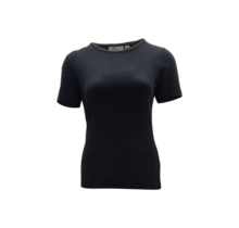 Dames shirt Suus picotrandje korte mouw - zwart