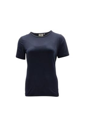 Dames shirt Suus picotrandje korte mouw - marine