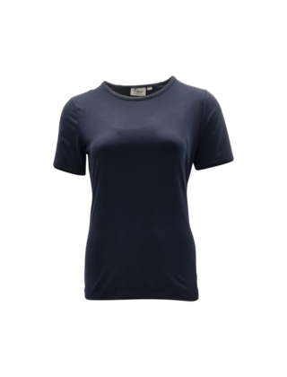 Dames shirt Suus picotrandje korte mouw - marine
