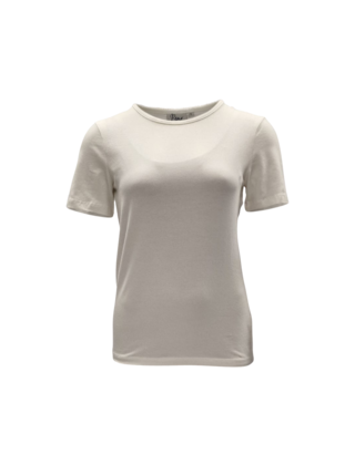Dames shirt Suus picotrandje korte mouw - offwhite