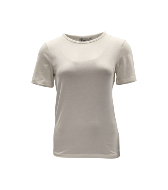 Dames shirt Suus picotrandje korte mouw - offwhite