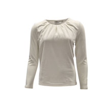 Dames shirt Cato plooitjes lange mouw - offwhite