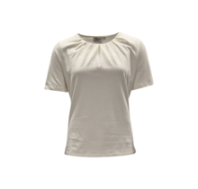 Dames shirt Cato plooitjes korte mouw - offwhite