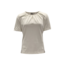 Dames shirt Cato plooitjes korte mouw - offwhite